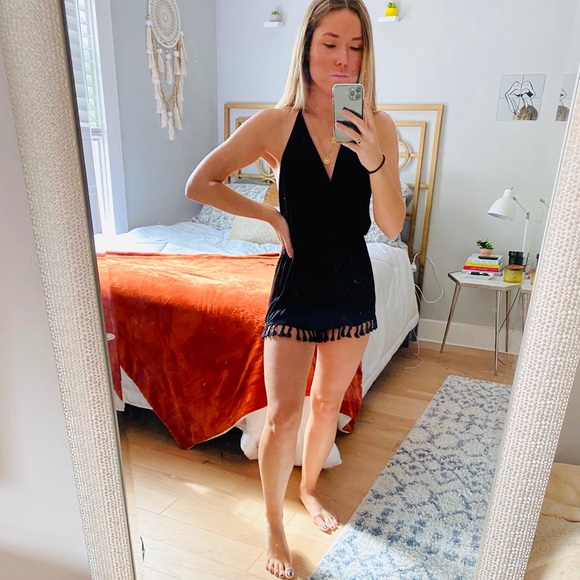 Black Halter Romper from Lulu’s - Picture 2 of 6